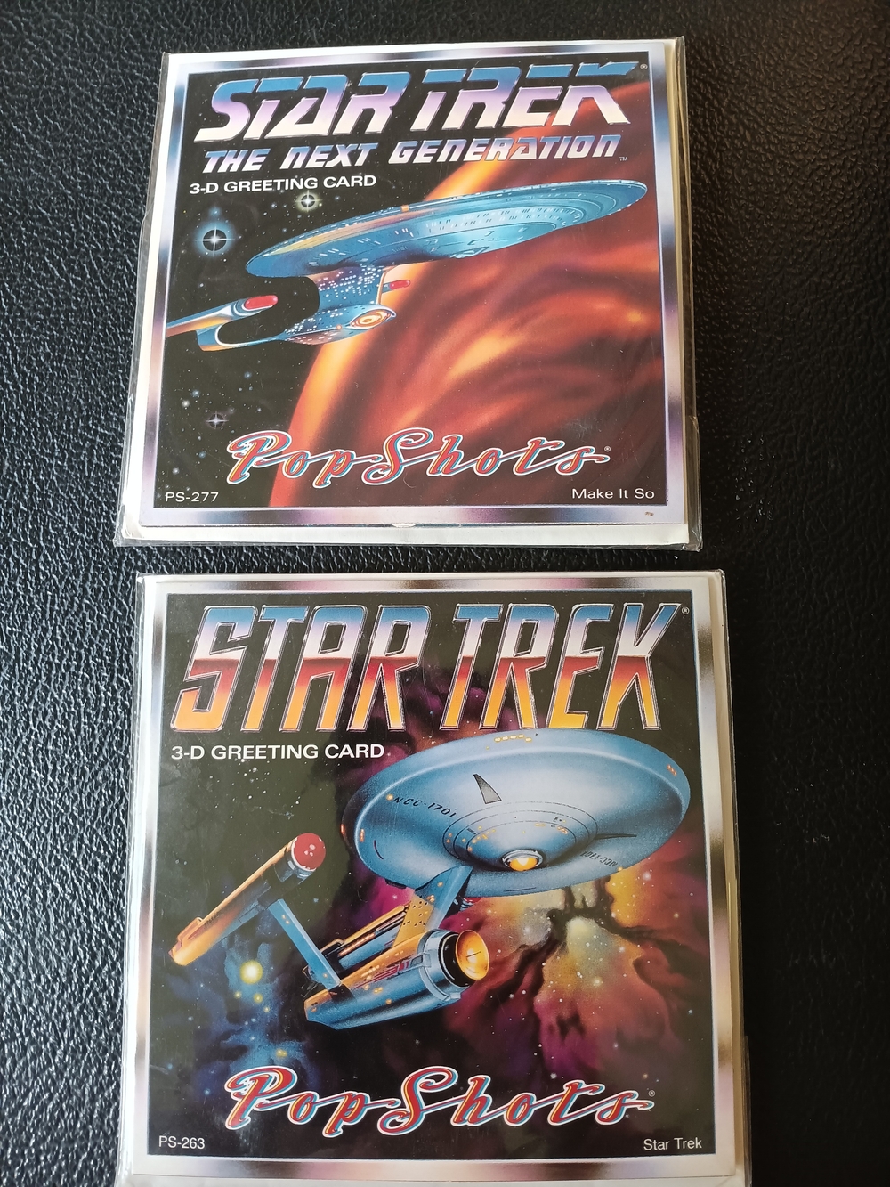 Star Trek PopShots 3-D Greeting Cards - Blue & Multicolor